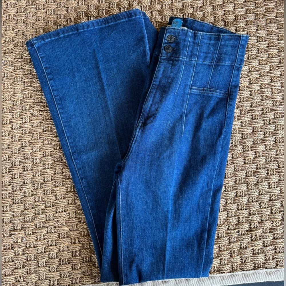 We The Free Jayde Flare Jeans Sz 31 Night Sky - Picture 12 of 16